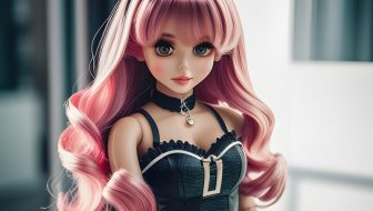 Cute doll with long hair