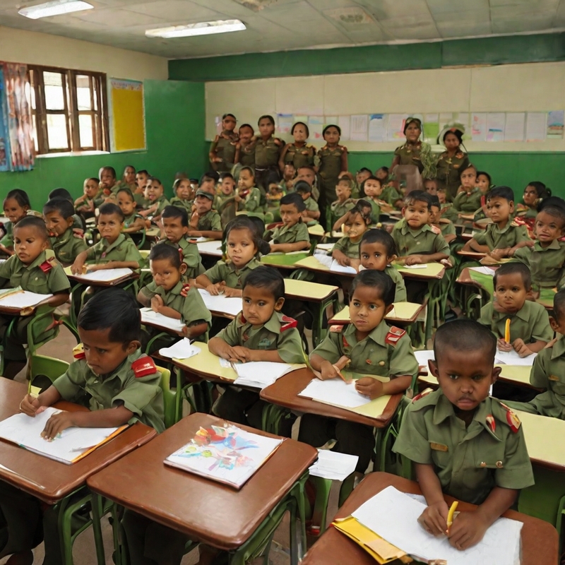 A classroom full of children