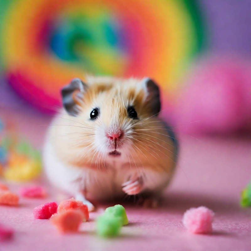 Cute confused hamster