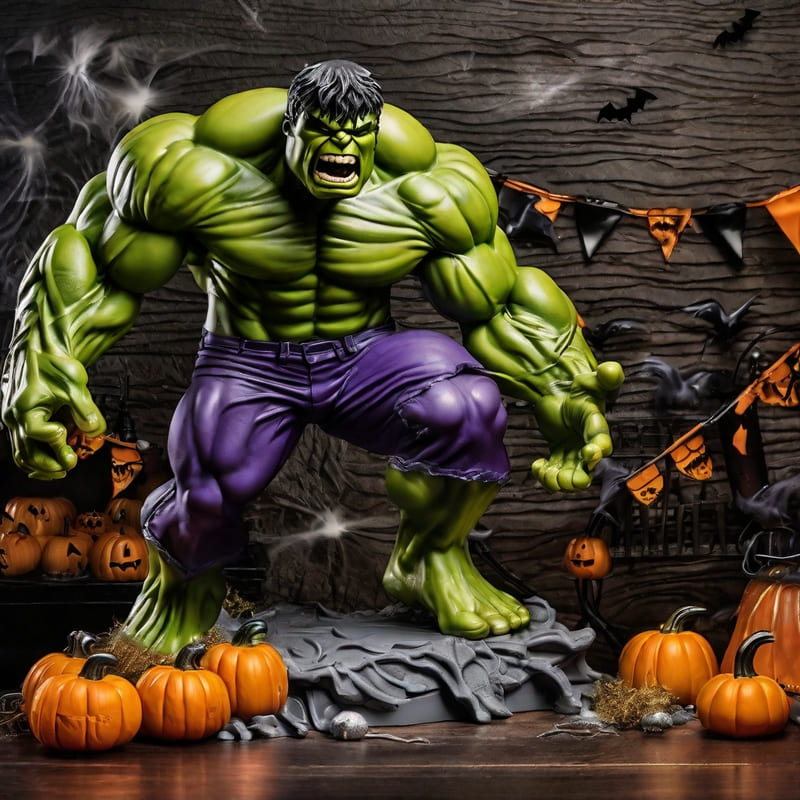 Hallowen-themed hulk toy