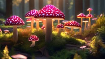 Mushrooms that live in the middle of the forest