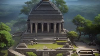 An ancient temple in the middle of the hills