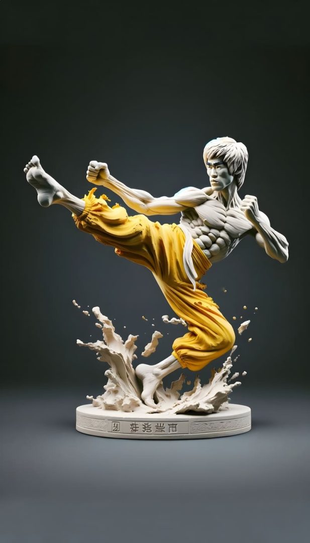 An awesome bruce lee statue