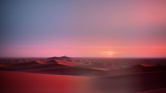 The vast expanse of the desert